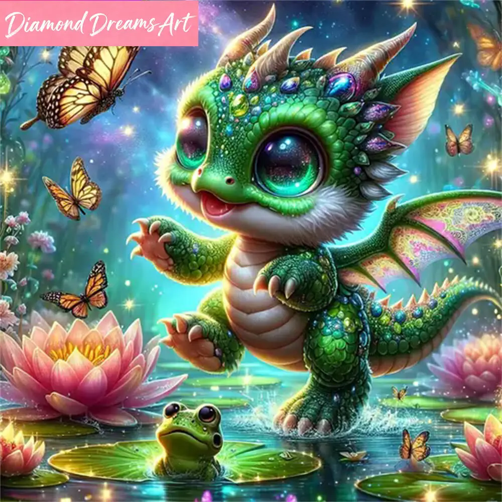 New Arrival Diamond Mosaic Dinosaur Animal Painting Butterfly Picture Of Rhinestones Embroidery Flower Child Gift,frameless