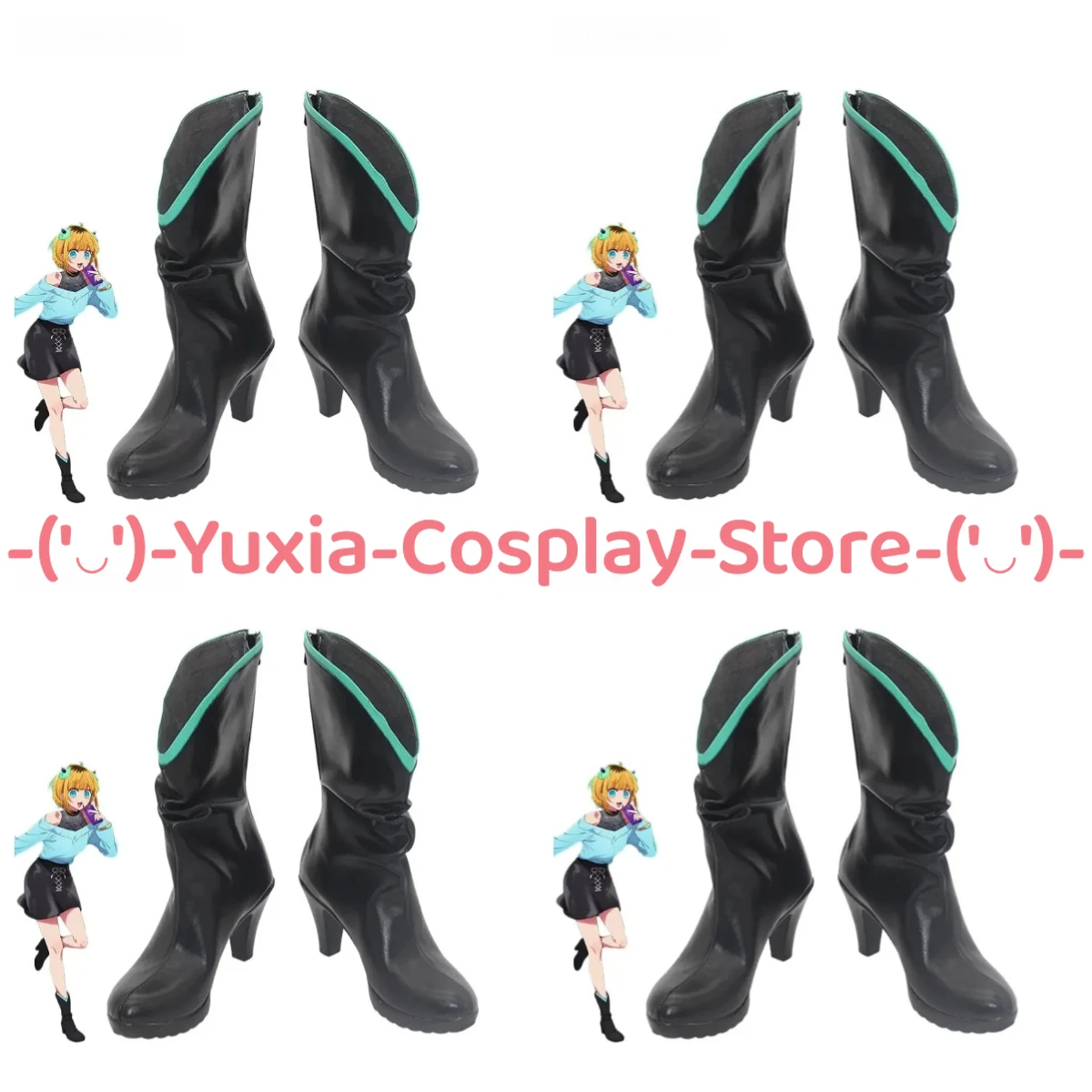 

Yuxiacosplay! Oshi no Ko Mem-Cho Cosplay Shoes Anime Game Character Prop PU Leather Boots Halloween Carnival Party Costume