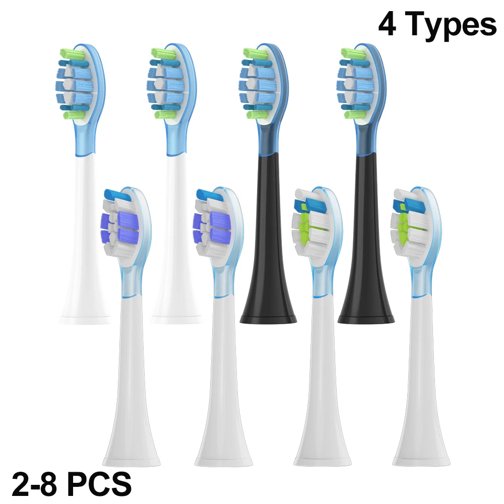 2-8Pcs Replacement Brush Heads for Philips HX6064 HX6930 HX6730 Sonic Electric Toothbrush Vacuum 4100 6500 6100 5300 C3