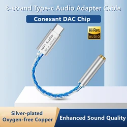 DAC Cable USB Type C to 3.5mm Jack HiFi Audio Amp Adapter Wired Earphone for KZ Earplugs iPhone16/15 Samsung Xiaomi Huawei iPad