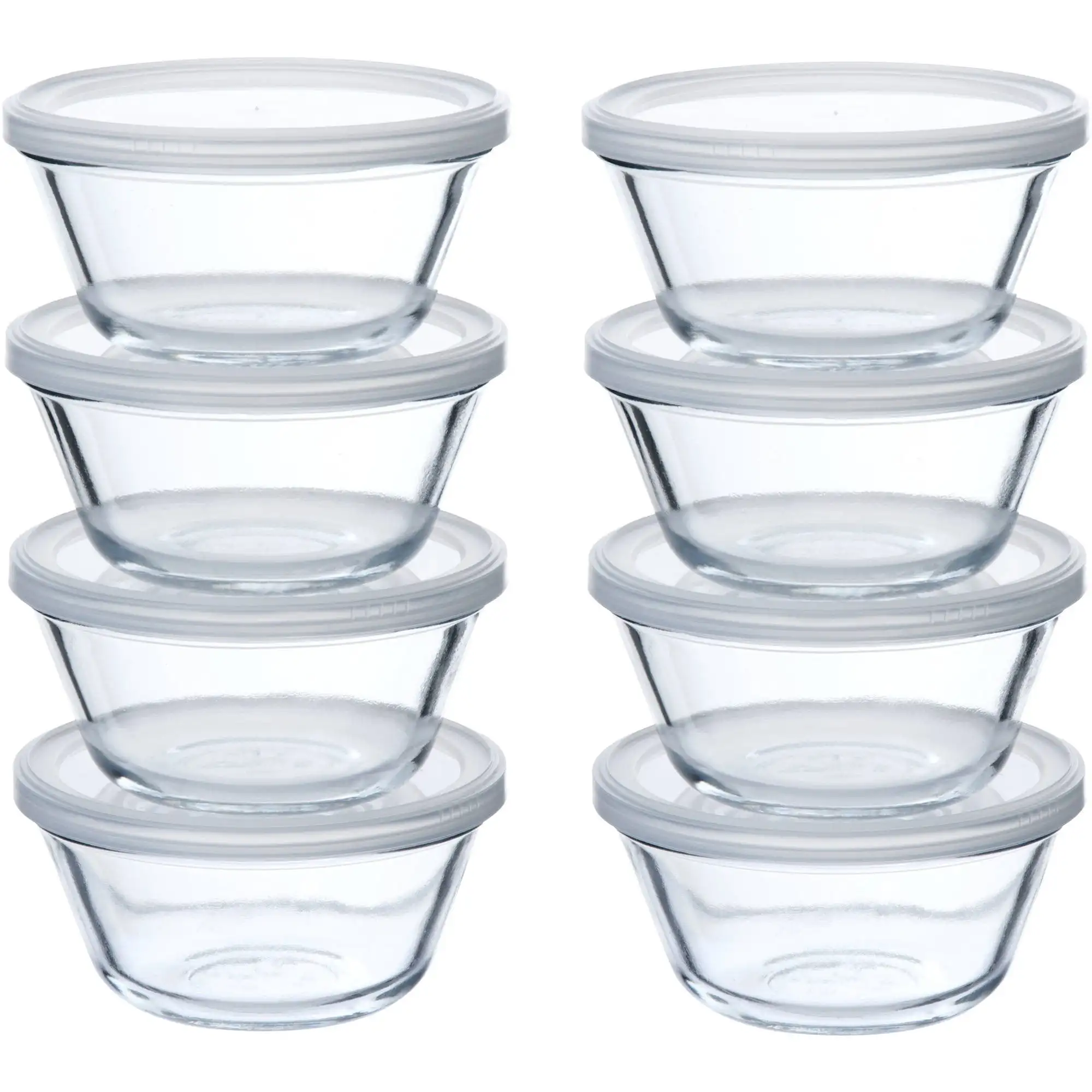 

8-Piece 6oz Custard Cup Set With Lids, (2) 4 Packs