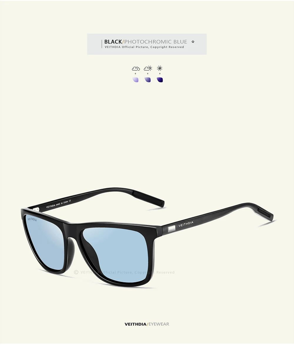 VEITHDIA Markensonnenbrille Unisex Retro Aluminium+TR90 Sonnenbrille Polarisierte Gläser Vintage Brillen Sonnenbrille für Männer/Frauen 6108 – Detail 27
