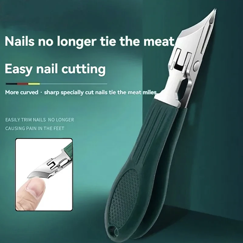 Professional Grade Concave Stainless Steel Nail Clippers for Thick Nails and Ingrown Toenails Sharp Curved Blade for Easy Trimmi