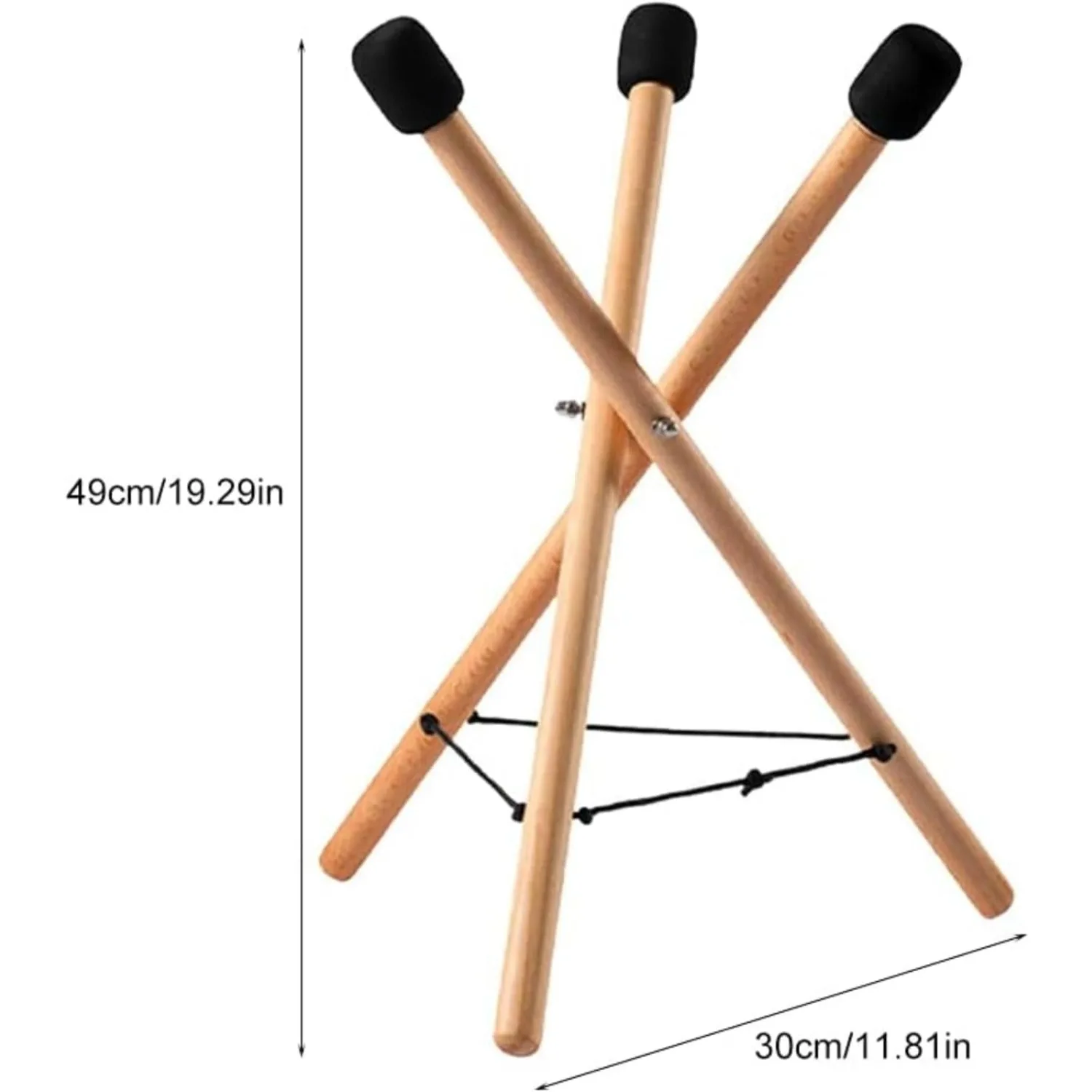 10-15inch Drum Rack Tongue Hand Stand Triangle Bracket Hang Handpan Beech Wood Floor Universal Folding Portable Drum Accessories