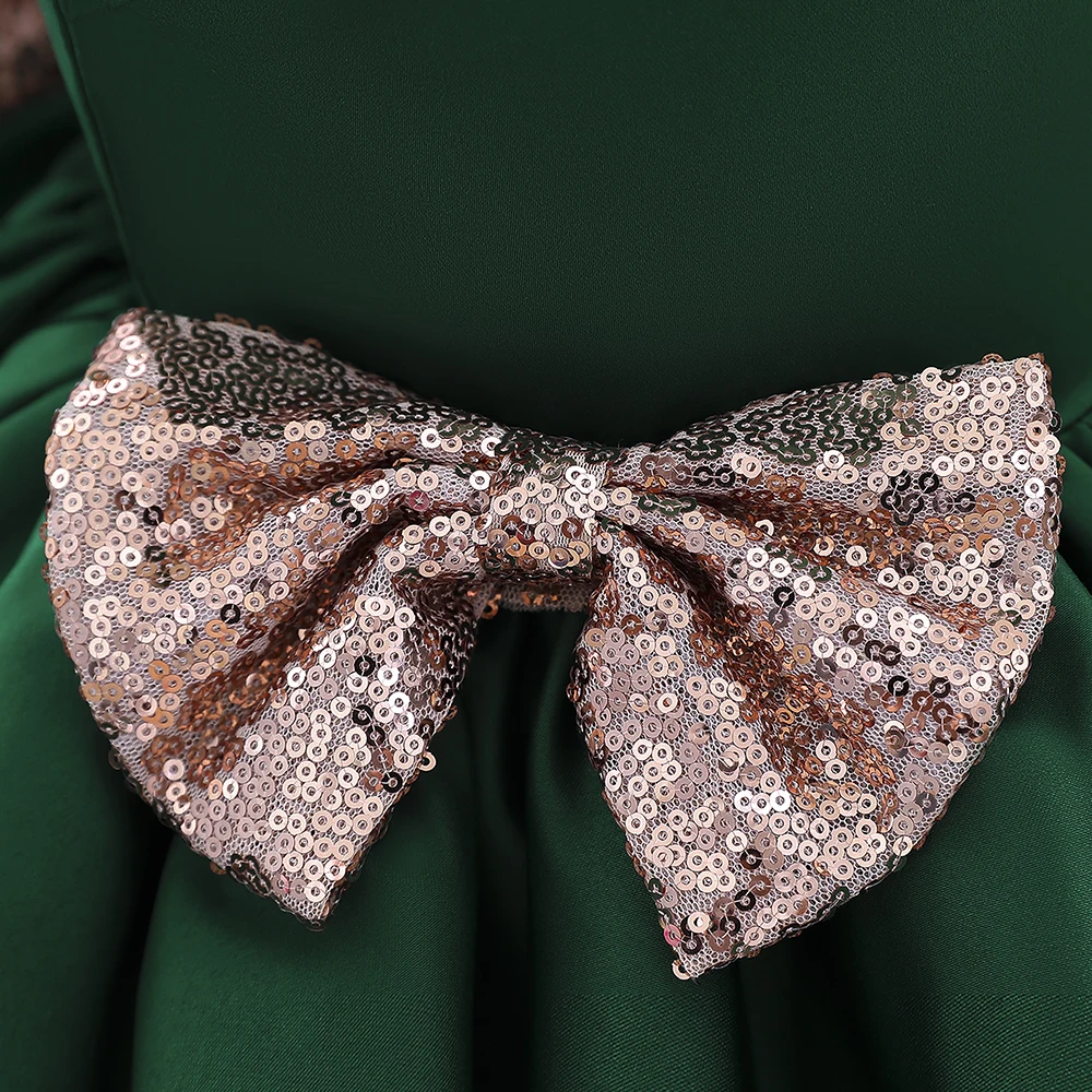 Infant Sequin Bow Party Baby Girls Dress Toddler 1st Birthday Wedding  Princess Baby Dress Tutu Girl First Communion Prom Costume - AliExpress 1501