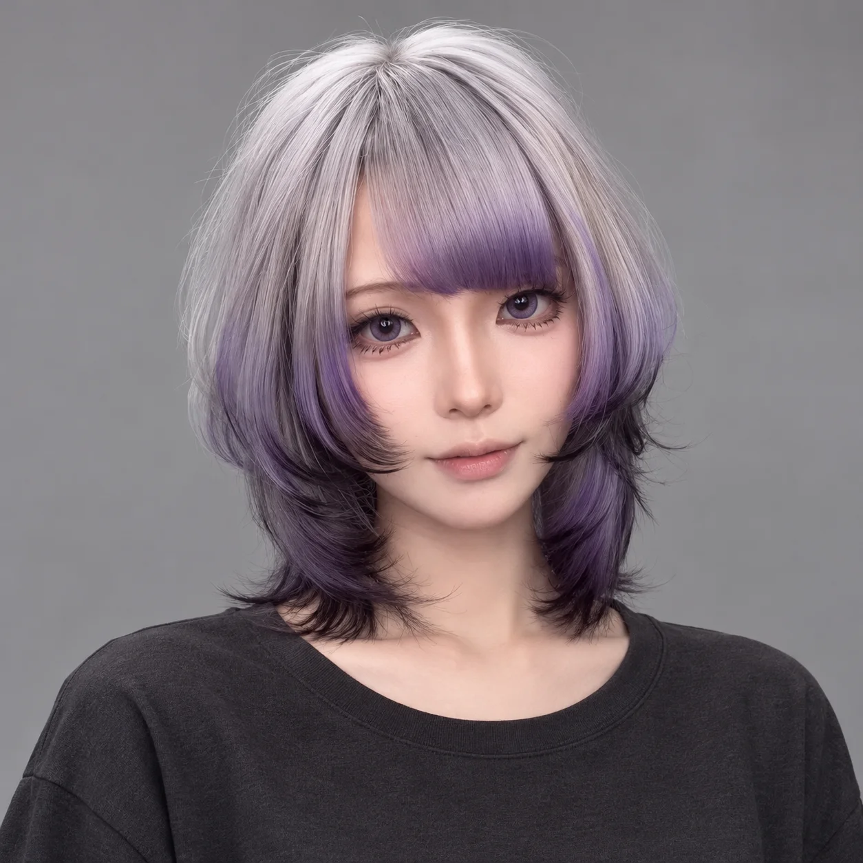 Short Layered Wolf Cut Wig with Bangs for Women, Fluffy Shag Mullet Full Wig for Cosplay, Parties and Everyday Styling
