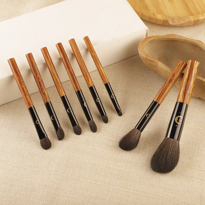 animal hair 8 or 7 makeup brush set brush resin handle Powder nose shadow eye shadow brush makeup products