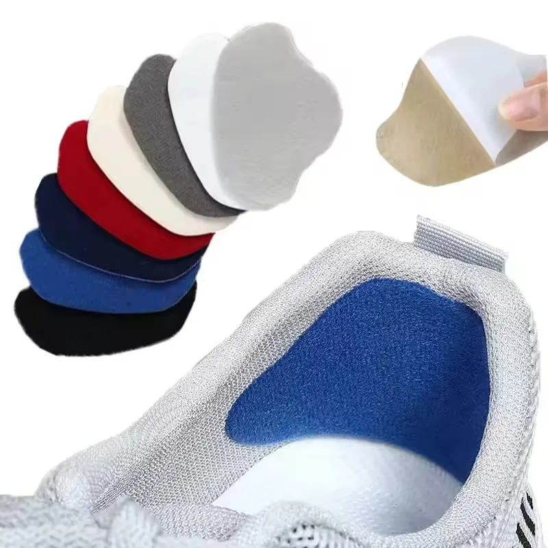 4/6/12PCS Random Color Sports Shoes Repair Stickers Suede Heel Protector Anti-Wear Self-adhesive Repair Holes Patches Heel Pad