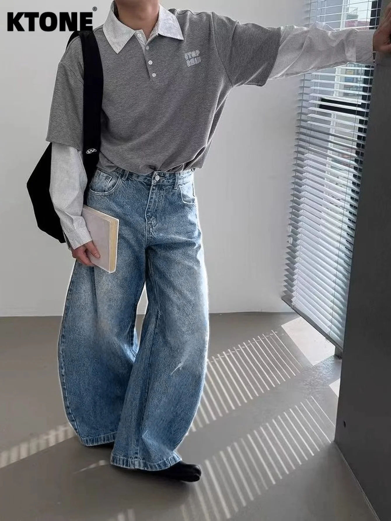 

Blue Jeans For Man Loose Fit Unisex Y2k Drip Fashion Daily Casual Pants No accessories or belts included