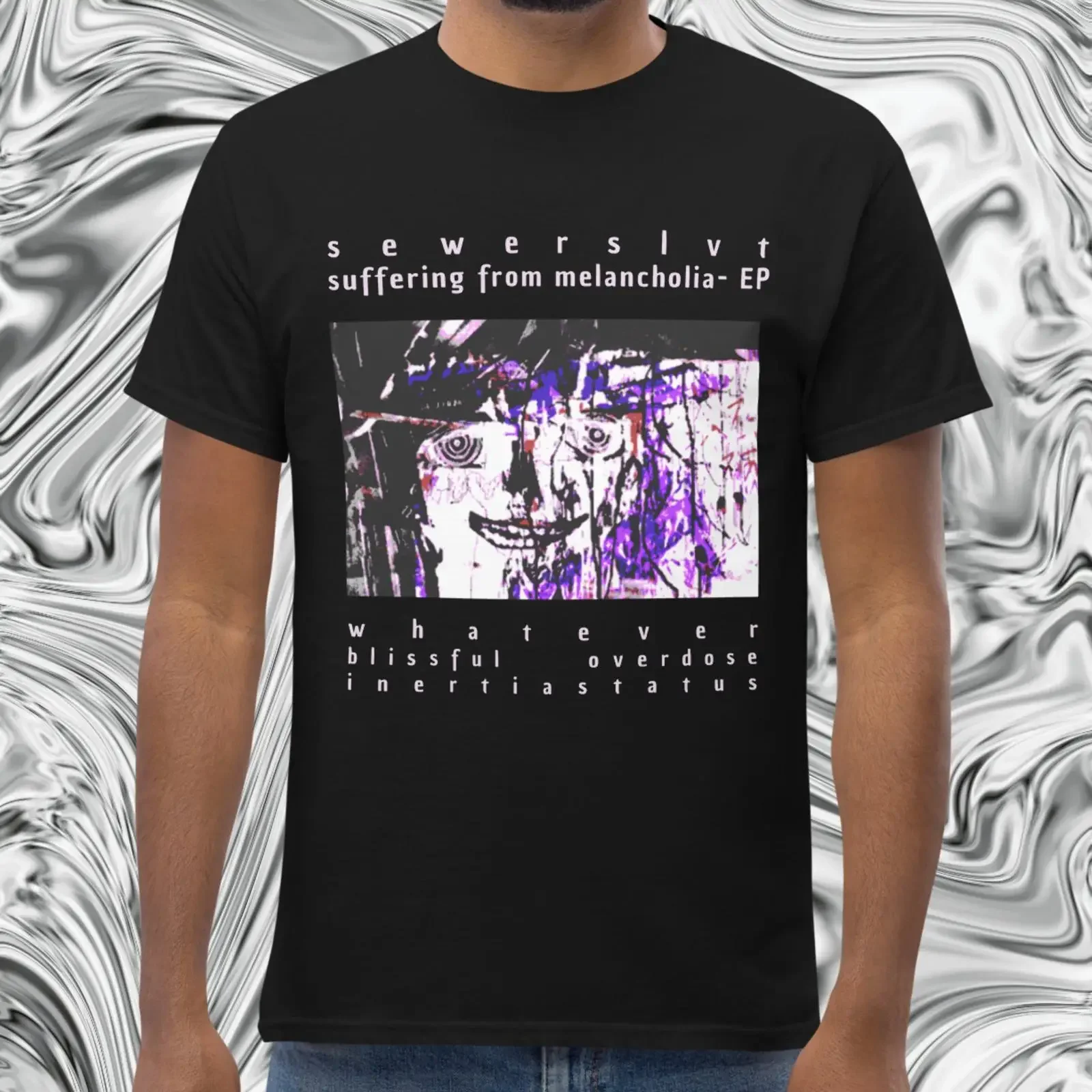 SEWERSLVT T Shirt suffering from melancholia EP unisex vintage Washed Comfortable Casual streetwear Breathable Unisex