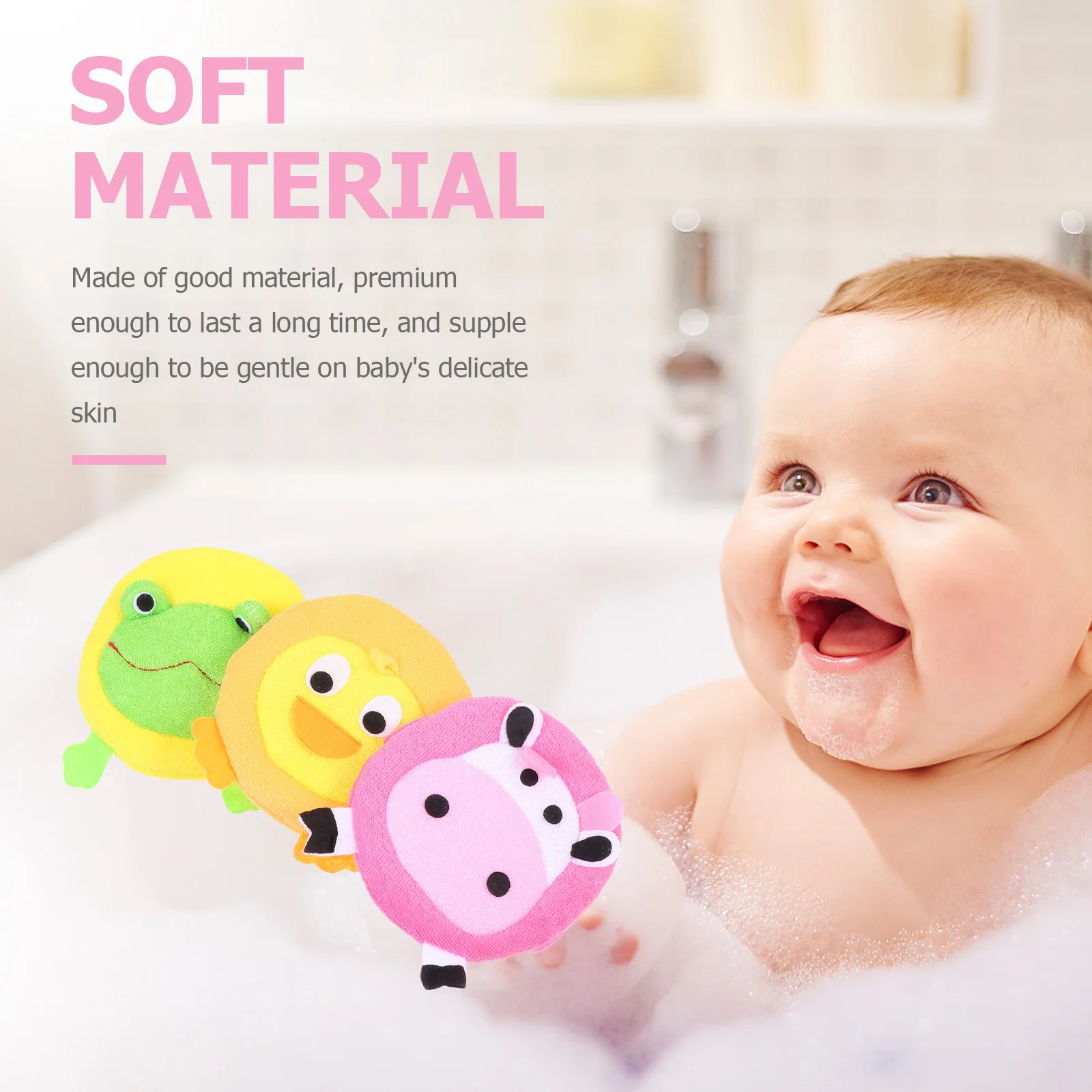 

Набор из 3 мягких губок для купания в форме животных, хорошо впитывающих влагу, нежных для чувствительной кожи, с обильной пеной, для комфортного купания, незаменимые для ванных процедур