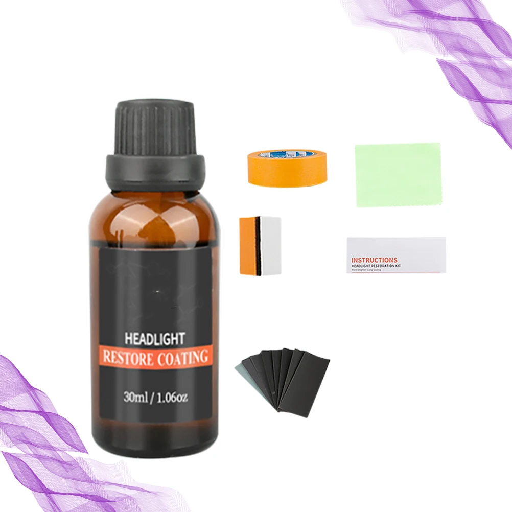 

30ML Car Headlight Refurbisher Restoration Kit Polish Liquid Polishing Fluid Repair Lamp Renovation Agent Eliminates Scratches