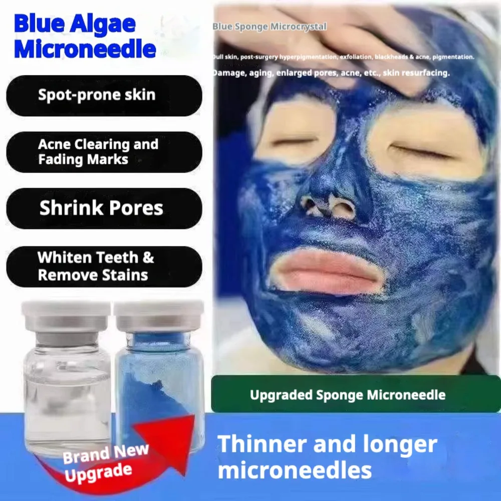 

Blue Algae Spongilla Spicule Facial Kit, Salon Grade Skin Smoothing Pore Refining Post-Acne Tone Improving