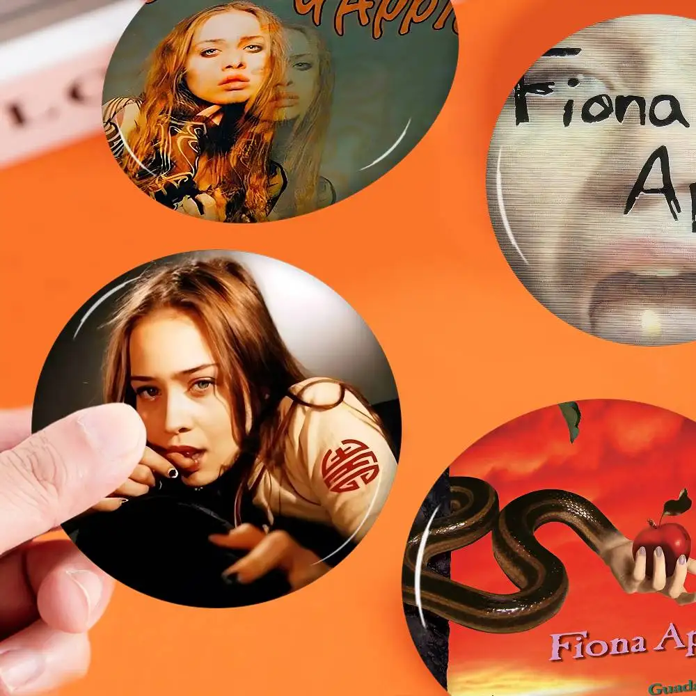 F-Fiona A-Apple Creative Pins Funny Round Snap-in Brooch Badge Backpack Hat Accessories Jewelry Gifts For Friend