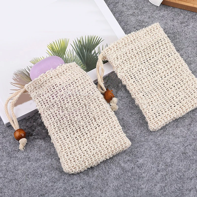 10pcs/set Soap Saver Exfoliating Natural Sisal Soap Bag Pouch For Prolong Soap Life 9×14cm