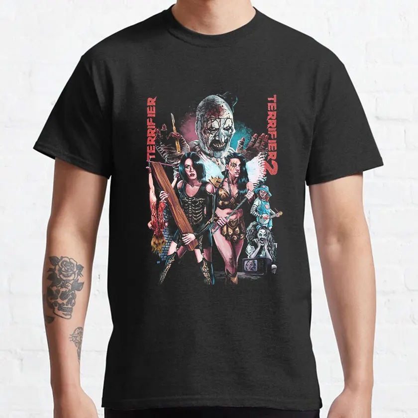 

More Then Awesome Terrifier Movie Horror Art The Clown scary film For Halloween gift printed T-Shirt for men plus size clothing