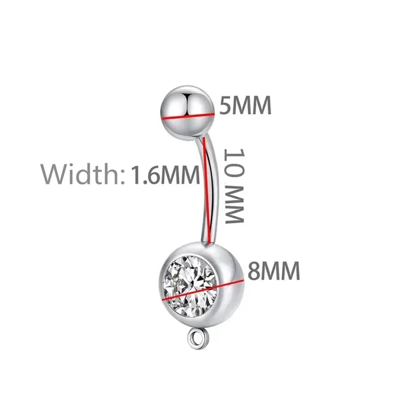 أنيقة القوس سحر البطن زر الدائري، Bowknot استرخى قلادة الفولاذ المقاوم للصدأ 14G السرة الحديد الدائري، شريط البطن مجوهرات الجسم