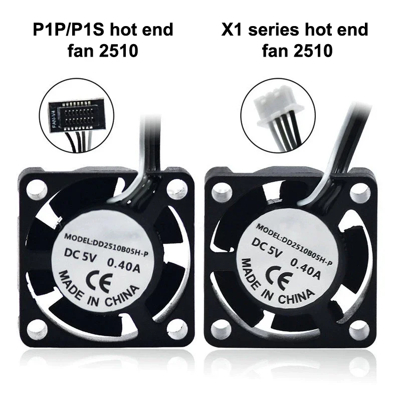 2510 مروحة لمروحة تبريد Bambu Lab X1/P1 Hotend مع كابل مروحة تبريد سريعة لملحقات الطابعة ثلاثية الأبعاد Bambu X1C P1S P1P