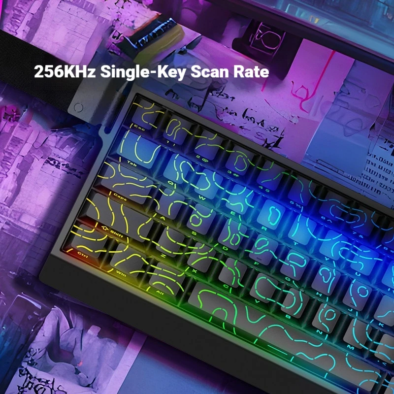 RGB lighting effects on the keyboard