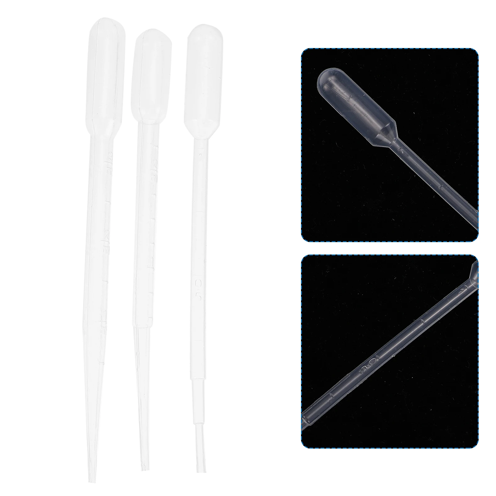 

300 Pcs Disposable Plastic Dropper Pipettes for Essential Oils Medicine Lab Home School Experiment Straw Eye Accurate Scale