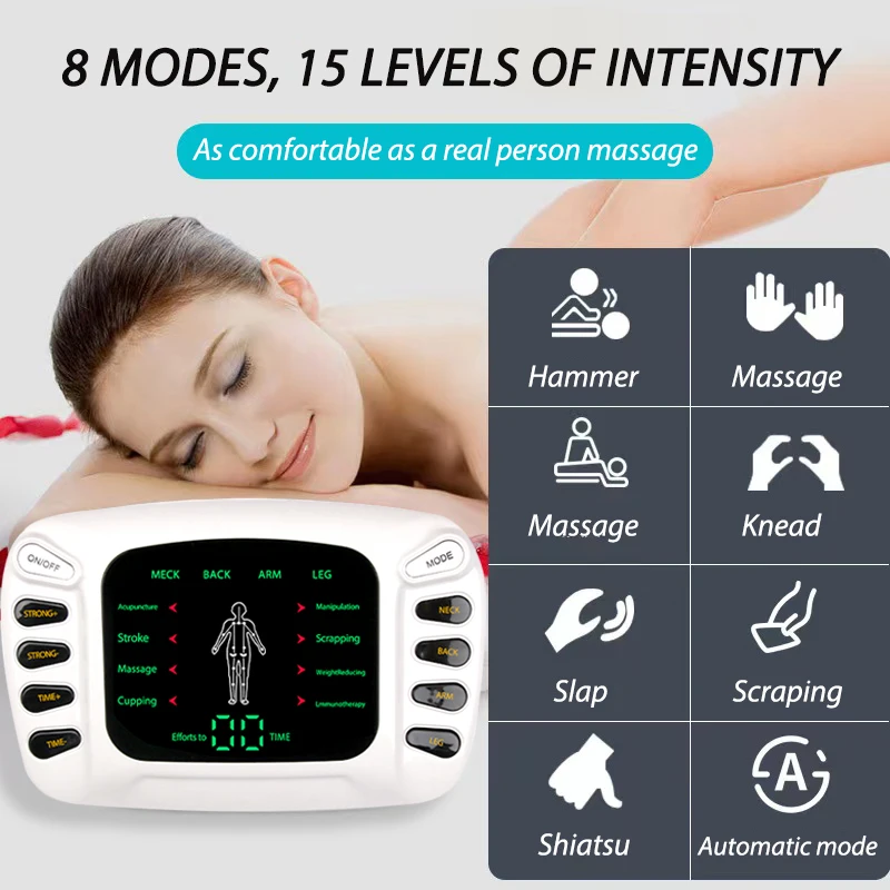 

EMS Eletric Muscle Stimulation Device Physiotherapy Electrodes Body Electrode Acupuncture Patche Pulse Relaxing Body Massager