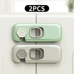 1/2 PCS Child Safety Cabinet Lock Security Protection Home Refrigerator Safety Buckle Baby Anti-Pinch Hand Drawer Door Locks