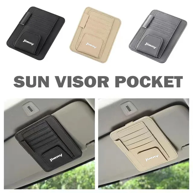 Car Sun Visor Organizer Multi-Pocket Auto Interior Universal For Suzuki Jimny jb64 jb74 jb43 jb53 jb32 Vapour Car Accessories