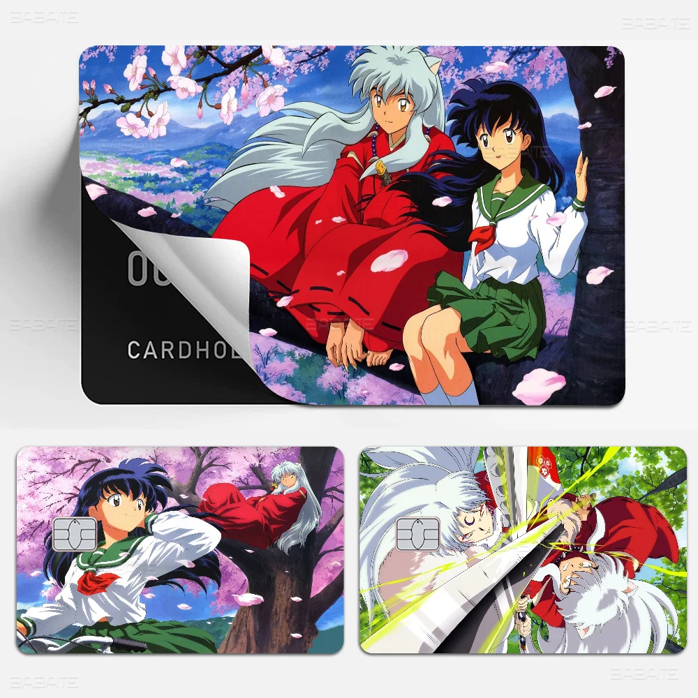 Japanese Anime Inuyasha Anime Cartoon Bear Skin Sticker Film Tape Case For Big Credit Debit Card Front Side