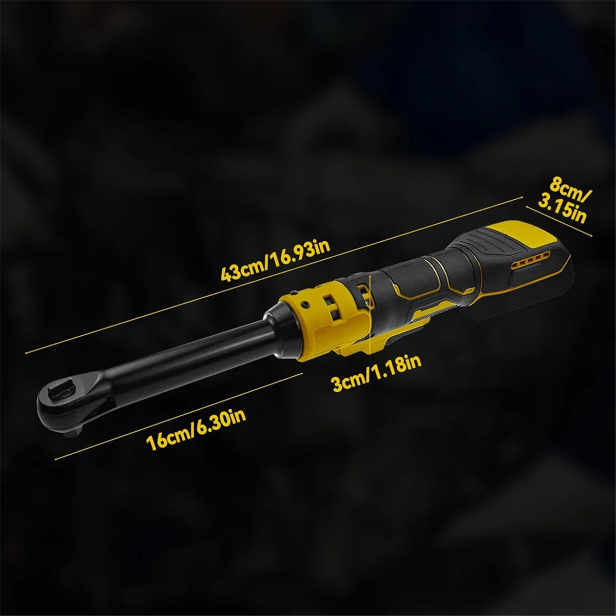 

BOFOF 3/8inch Extended Cordless Ratchet Wrench for Dewalt 20V Series Batteries,Electric Power Ratchet Set with Metric Sleeves