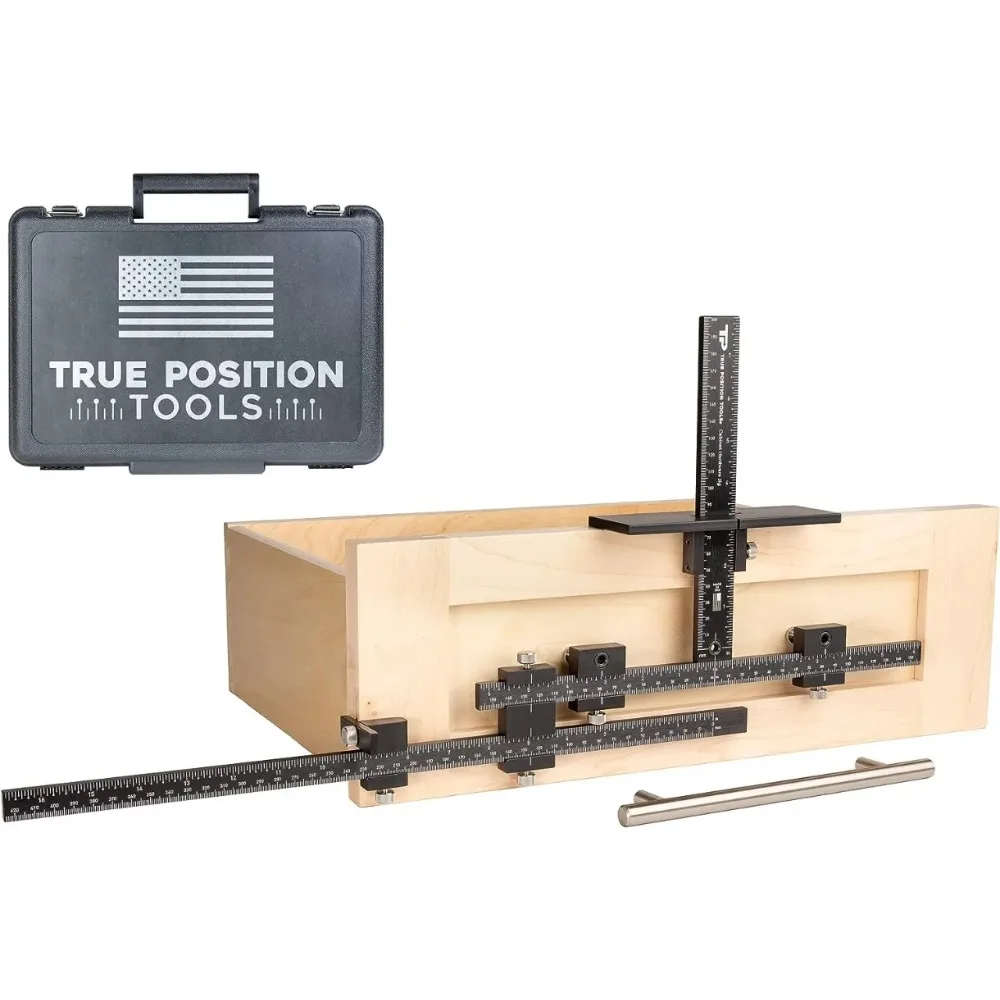 PRO Cabinet Hardware Jig - Install Drawer Front Handles and Knobs Faster - Made in USA - Hand Calibrated