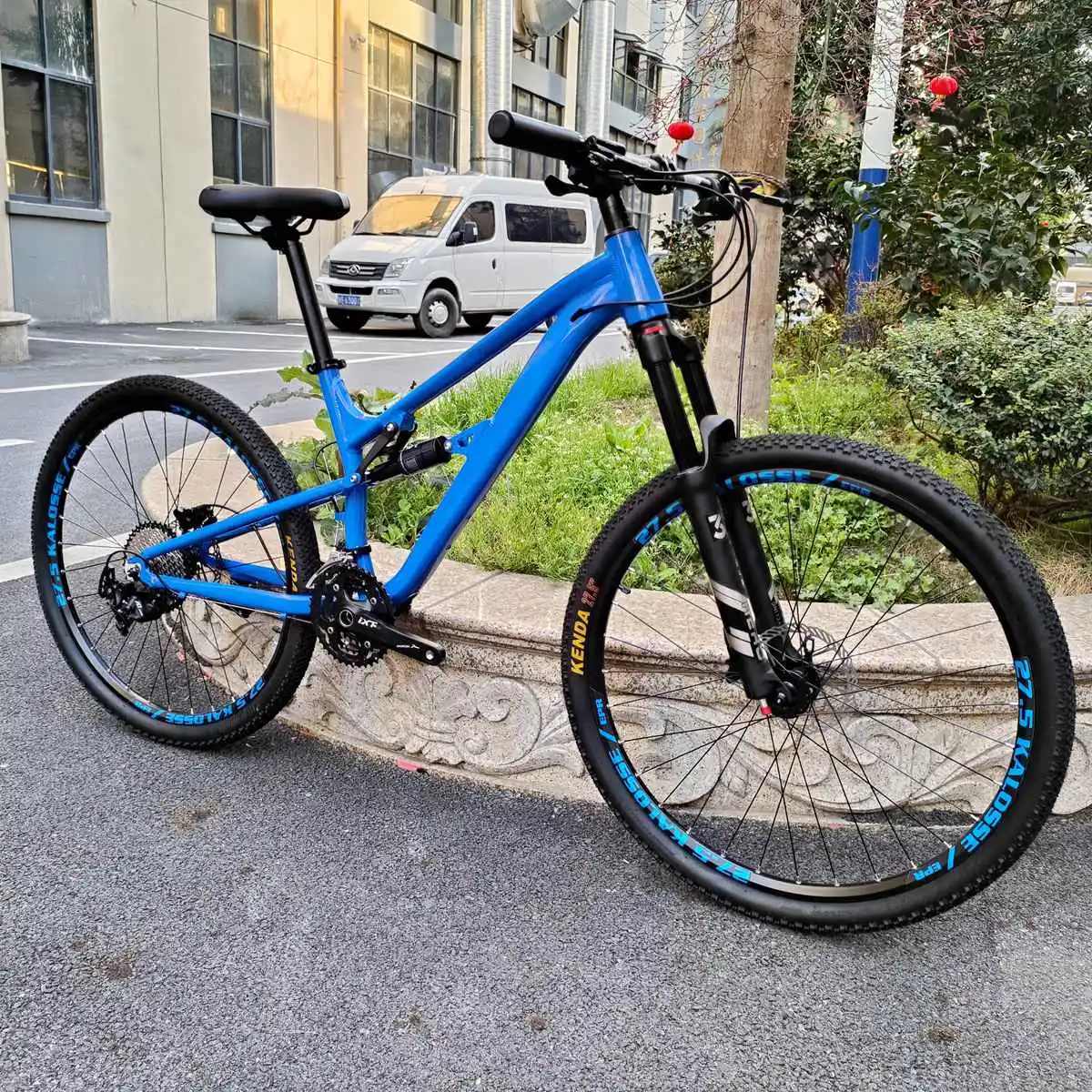 Kalosse Hydraulic Brakes, Air Fork, Full Suspension Mountain Bicycle, Mountain Bike, 30 Speed