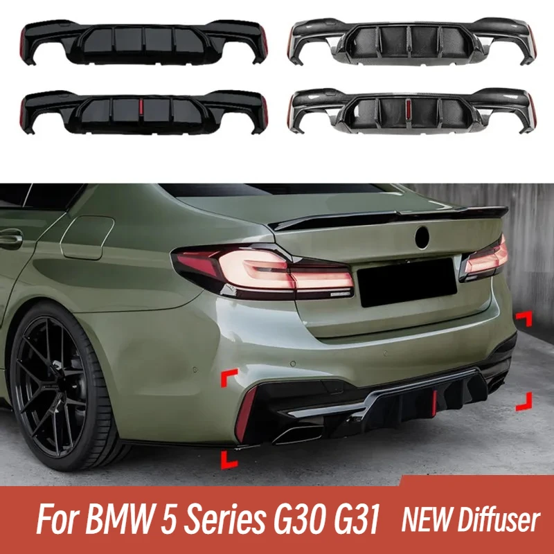 

Для BMW 5 серии G30 G31 M Sport 2018-2023 автомобильный задний бампер диффузор сплиттер спойлер с тормозом светодиодный комплект кузова
