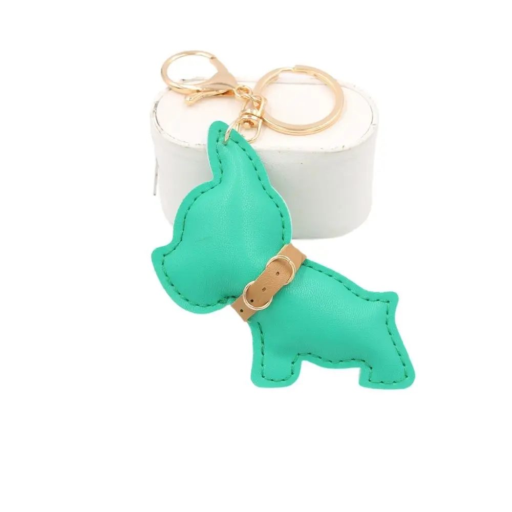 

PU Leather Bulldog Keychain Animal Dog Cute Puppy PU Leather Dog Hanger Fashion Cartoon Bulldog Bag Pendant Bag Ornament