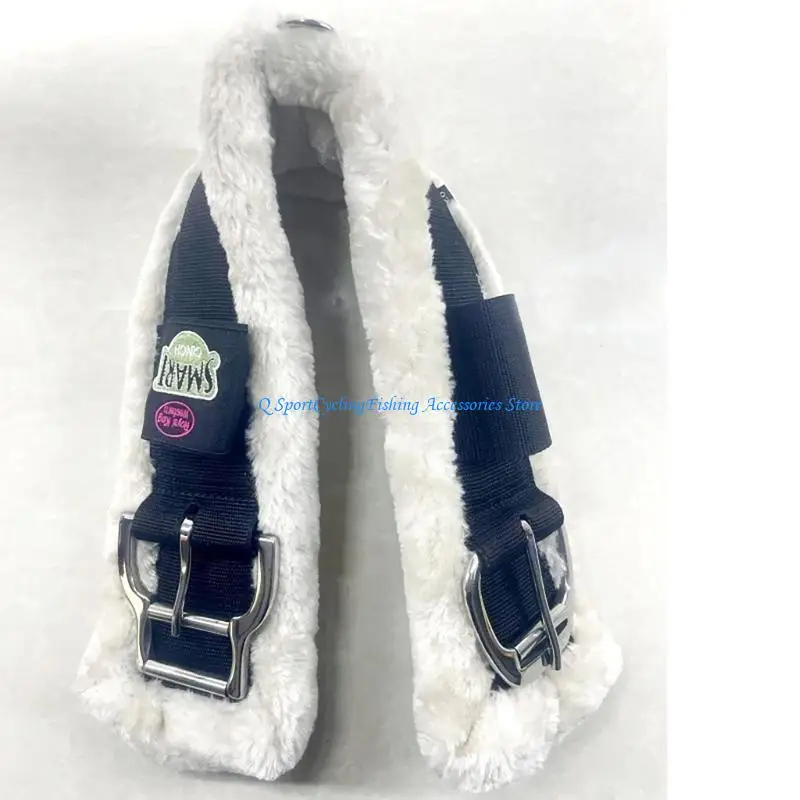 

31KC Elastic English Girth Fleece Horse Cinches Breathable Horse Girth Breathable Light Weight Horse Girth for English Saddles