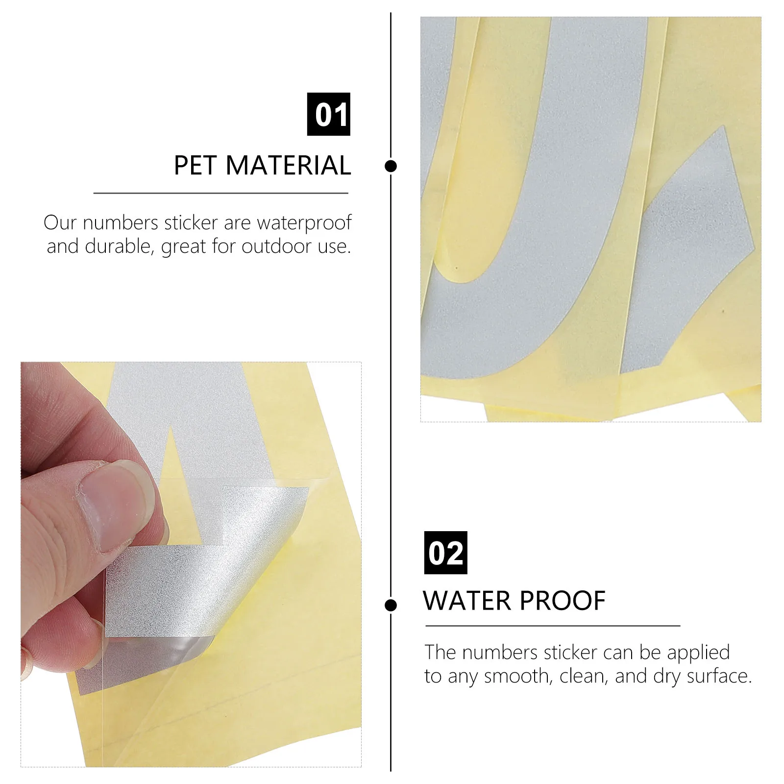 

5 Sets Reflective Mailbox Numbers Stickers Waterproof Vinyl Decals Easy Self Adhesive House Address Garbage Bins Outdoor Garden