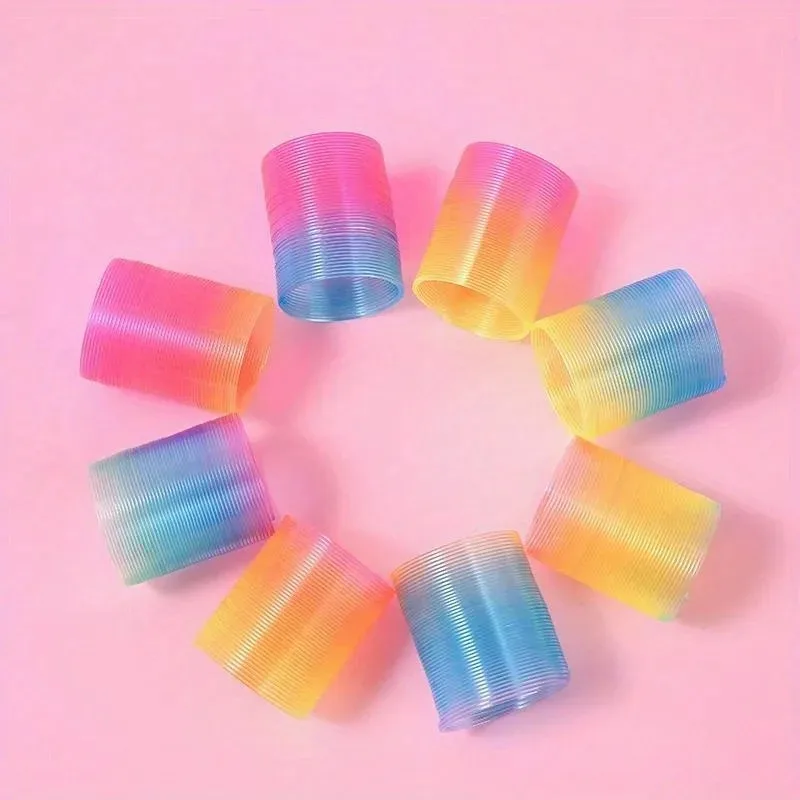 20 piezas Mini juguetes de resortes mágicos de arcoíris para niños, recuerdo de fiesta de cumpleaños, regalos, recuerdo, relleno de piñata para invitados de guardería
