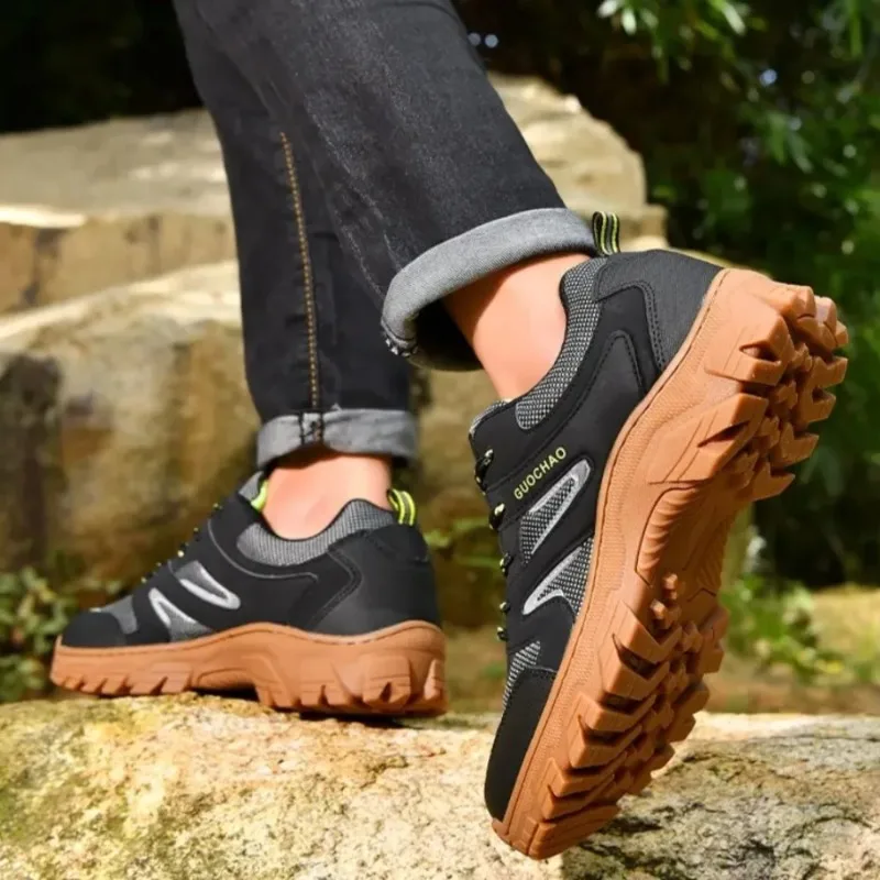 

Oulylan Summer Indestructible Working Shoes Anti-smash Steel Toe Boots Male Gray Breathable Safety Footwear Anti Slip Labor Shoe