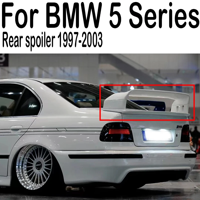 

For BMW 5 Series E39 1997-2003 Rear Trunk Lid Boot Car Spoiler Wings Black Carbon Exterior Tuning Accessories