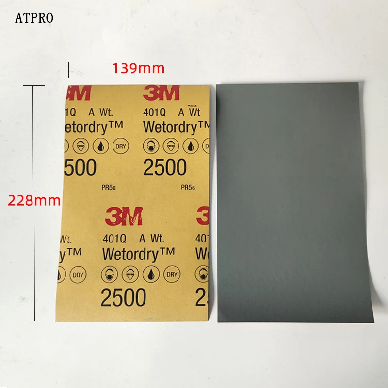 3M Water Sandpaper 401Q High Efficiency Water Sandpaper Polishing Scratch Finish 2500 Mesh Beauty Sandpaper - Image 2