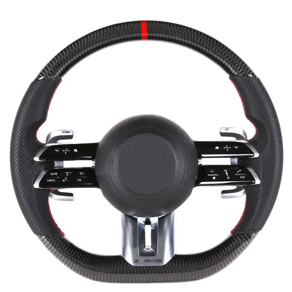 

Real Carbon Fiber Steering Wheel Fit for Mercedes-benz AMG E Class C43 C238 A45 G500 G63 E63 Carbon Fiber Steering Wheel