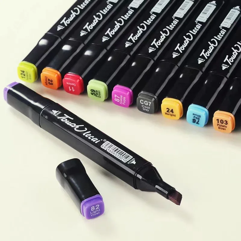 12 Colors/set  Macaron Alcohol Based Markers Dual Tip Sketching Drawing Markers Animation for Adults Painting School Supplies - view 3