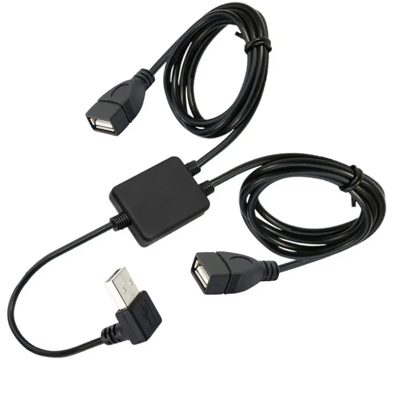 Соединительный кабель USB 2.0 A «папа» на 2*мама с чипом для синхронной передачи данных и зарядки USB 1 «папа» на 2 «мама»