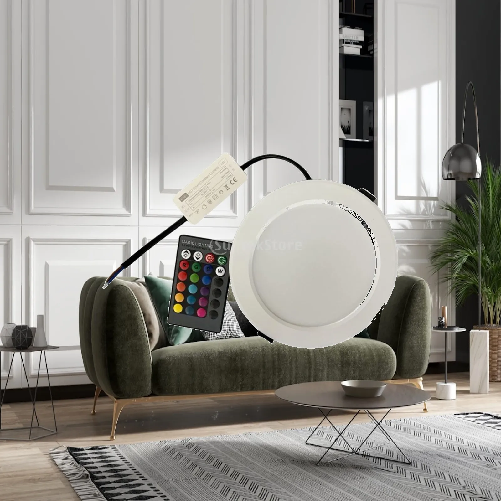 

LED Recessed Ceiling Light RGB Dimmable LED Downlight Color Changing Mood Lights