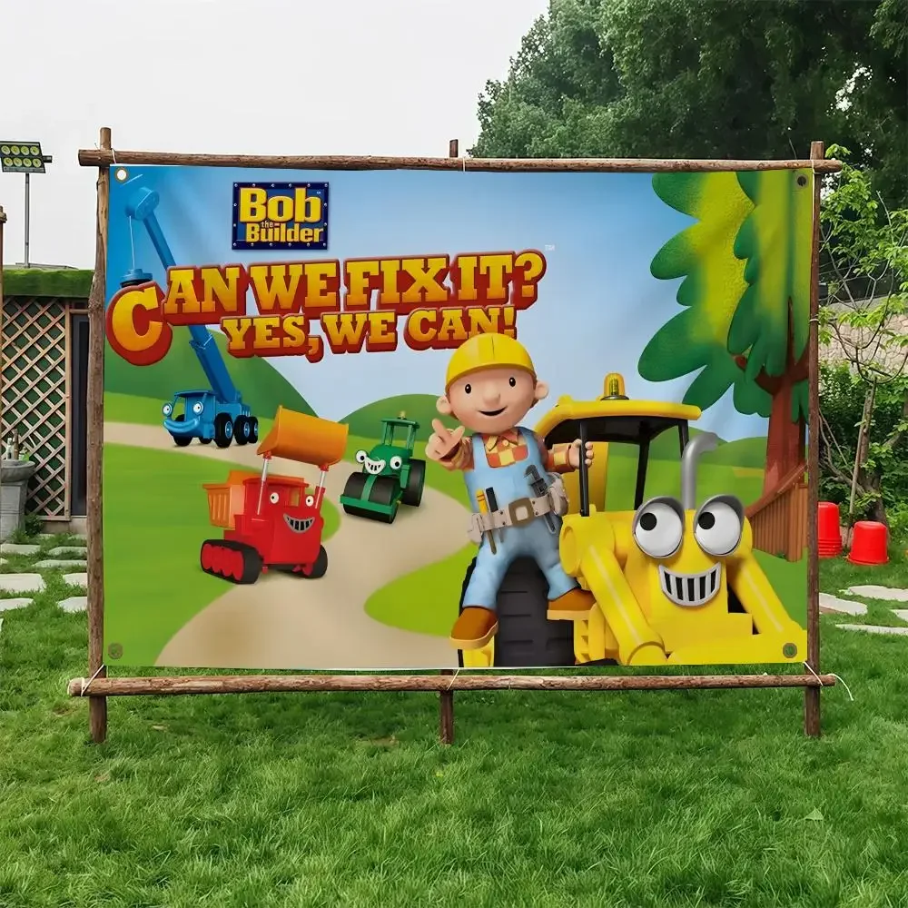 Banderas de B-Bob the BuilderS, banderola decorativa para el hogar, el patio y el jardín, bandera para colgar en la pared para interiores y exteriores