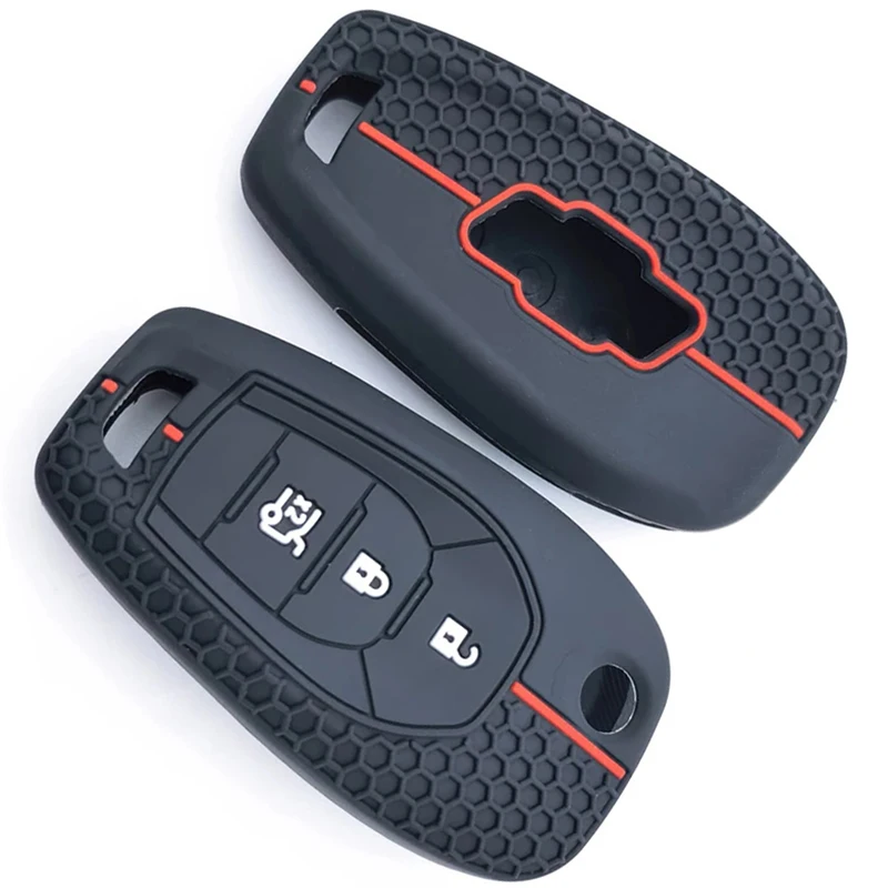 Capa de chave remota de silicone para carro, capa fob para chevrolet cruze trax ls crachá faísca sonic aveo rastreador onix rs trailblazer acessórios