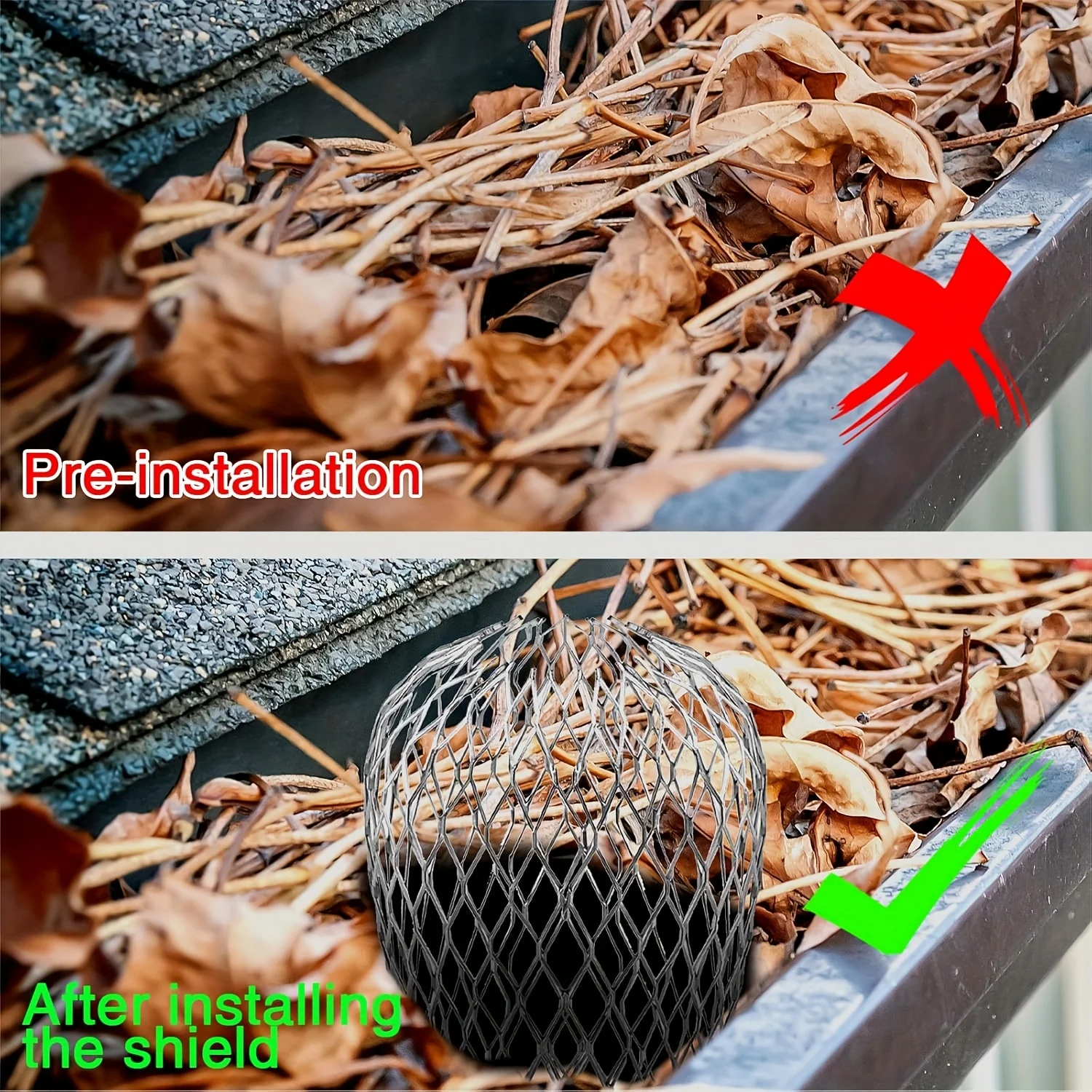 4 قطعة المزاريب تصفية شبكة سقف ورقة صافي مزراب الحرس ماسورة التصريف مصفاة الفلتر في الهواء الطلق غطاء للصرف غطاء مزراب #5