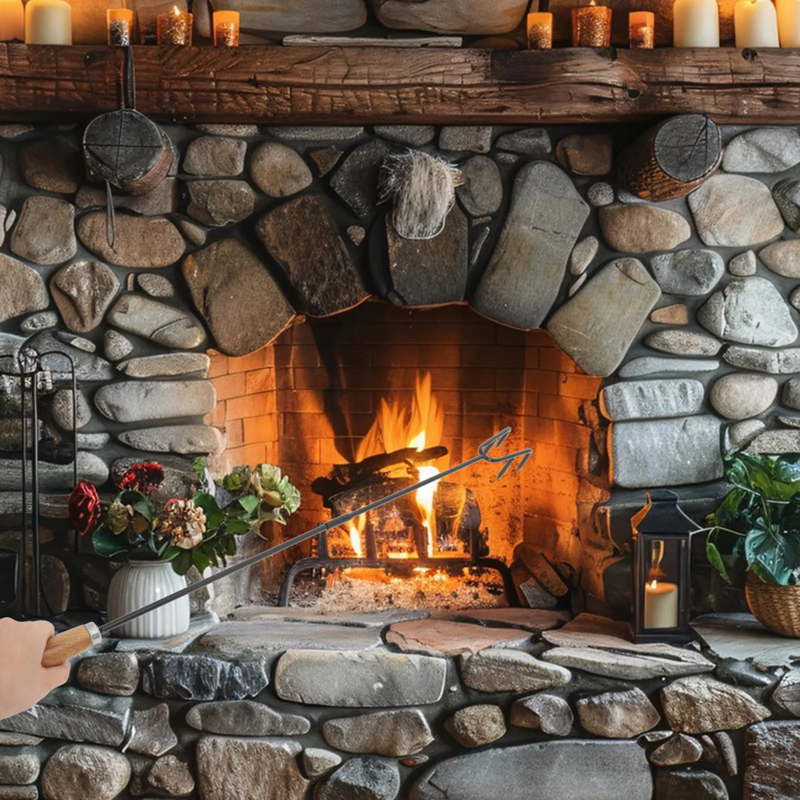 two-section-fire-poker-heavy-duty-long-handled-fire-hook-for-outdoor-fireplace-wood-stove-bonfire-pit-tool-braiding-ash-removal