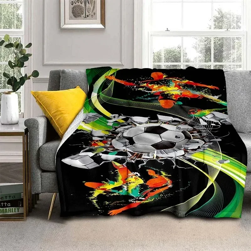 

3D Print Football Baby Blanket Pattern Trendy Fashion Cool Creative Graphics Throw Blankets Beds Soft Comfortable Birthday Gift