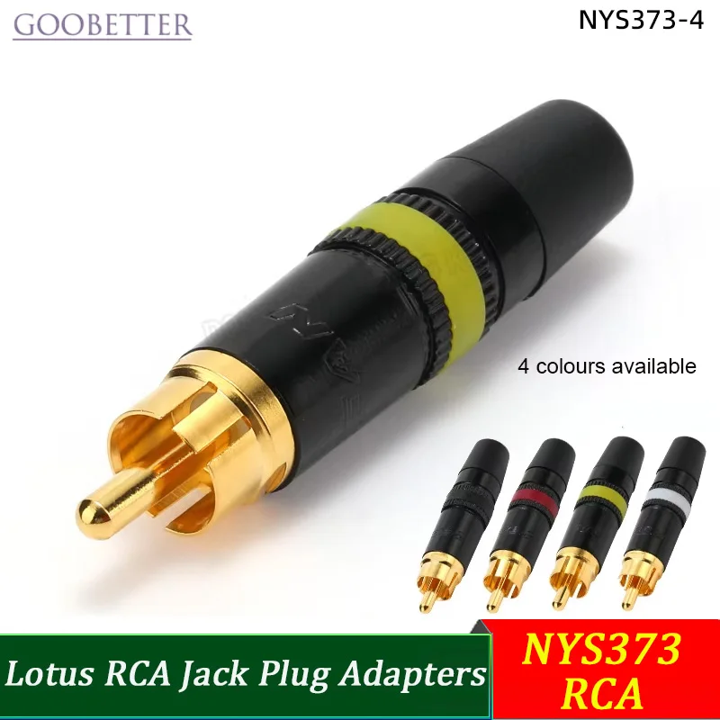 

High End Gold Plated NYS373 RCA Jack Plug Audio Video AV Component Connector Amplifier Jack Lotus RCA Header Adapters
