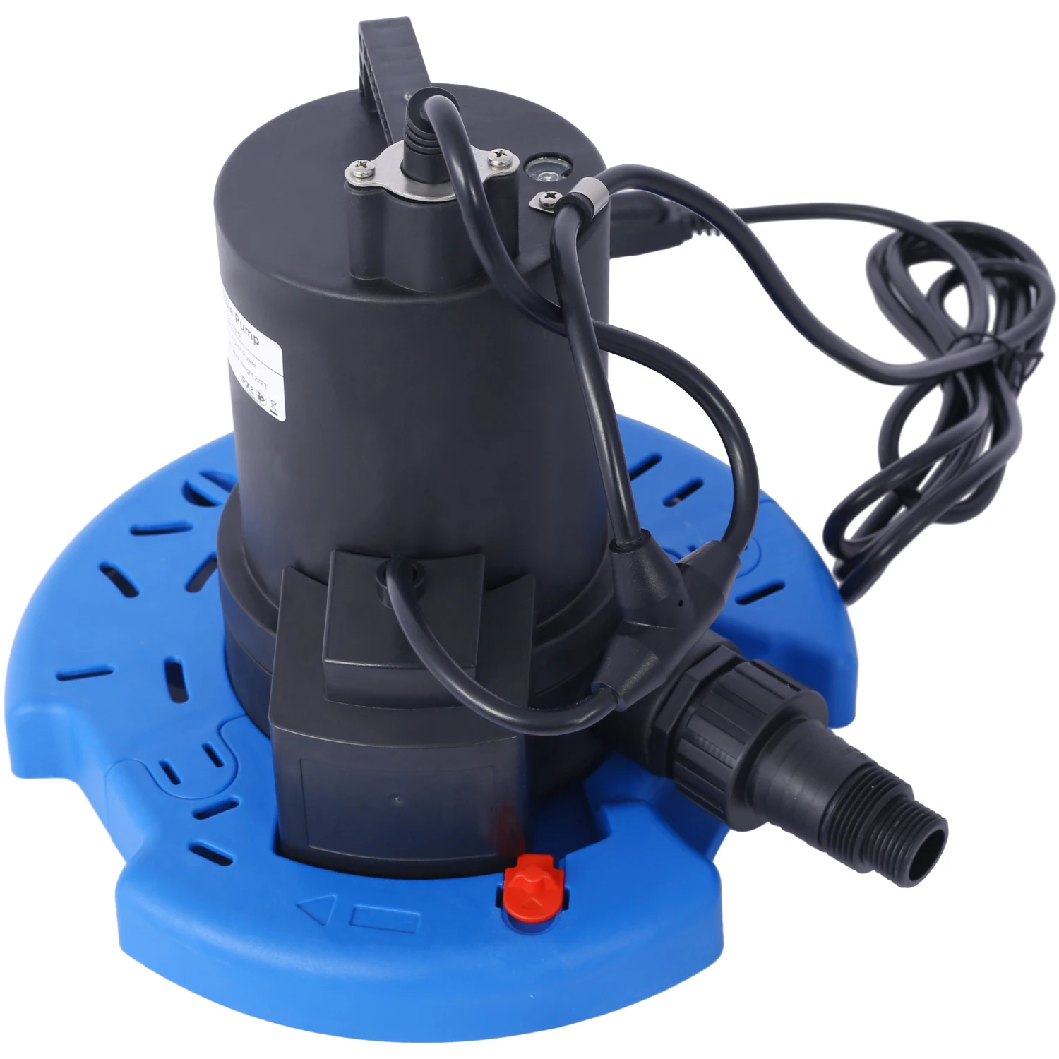 

Automatic Swimming Pool Cover Pump 120V Submersible - 2500 GPH Water Removal - for Pool, Hot Tubs, Rooftops, Water Beds - with 3